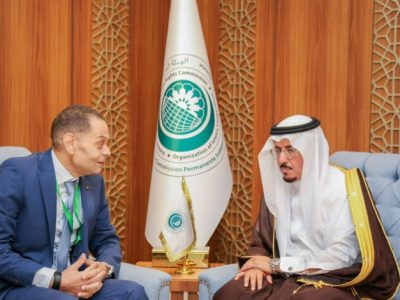المدير التنفيذي للهيئة الدائمة المستقلة لحقوق الإنسان يلتقي المندوب الدائم لدولة فلسطين لدى “التعاون الإسلامي”